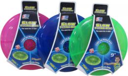 Disk ltajc fisbee UFO hzec tal na baterie Svtlo 3 barvy