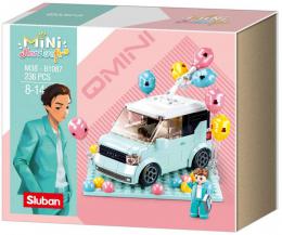 SLUBAN Mini Handcraft MiniQ Modr auto 236 dlk + 1 figurka STAVEBNICE