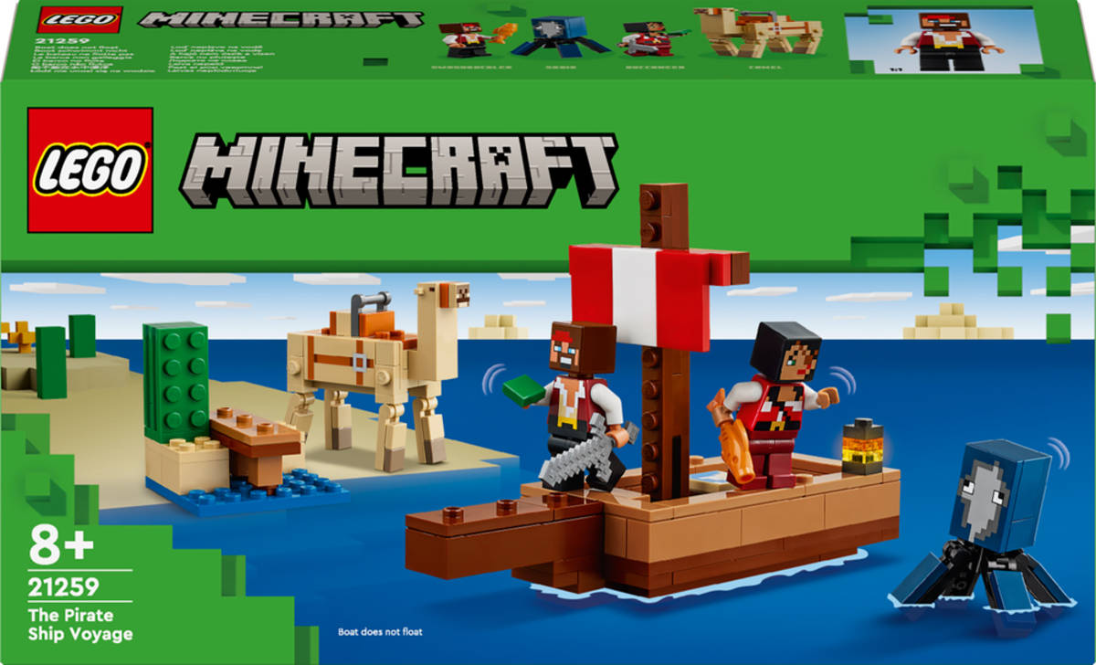 LEGO MINECRAFT Plavba na pirátské lodi 21259 STAVEBNICE
