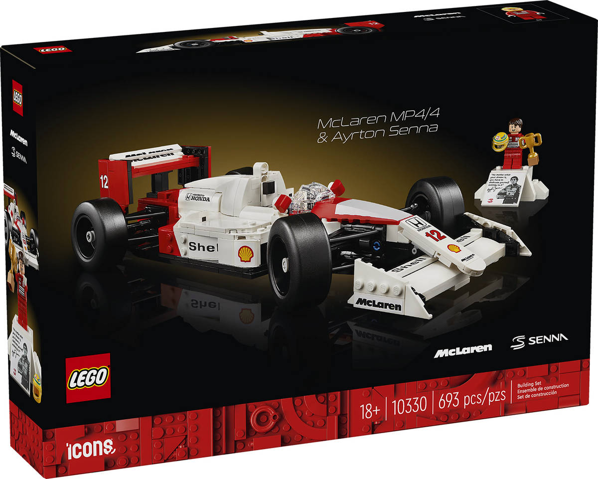Fotografie LEGO ICONS Auto McLaren MP4/4 + Ayrton Senna 10330 STAVEBNICE