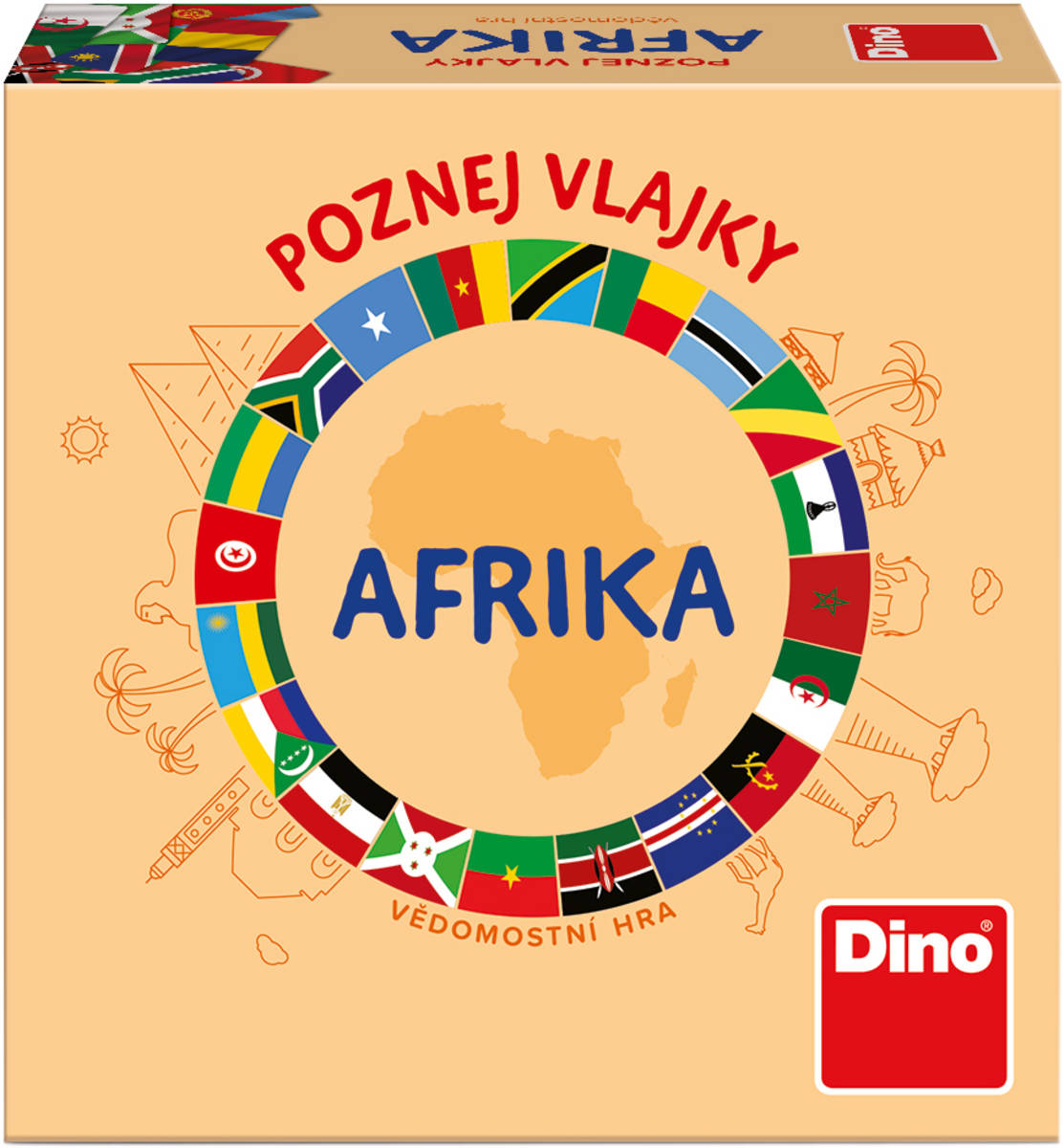 DINO Hra Poznej vlajky Afrika karetní *SPOLEČENSKÉ HRY*