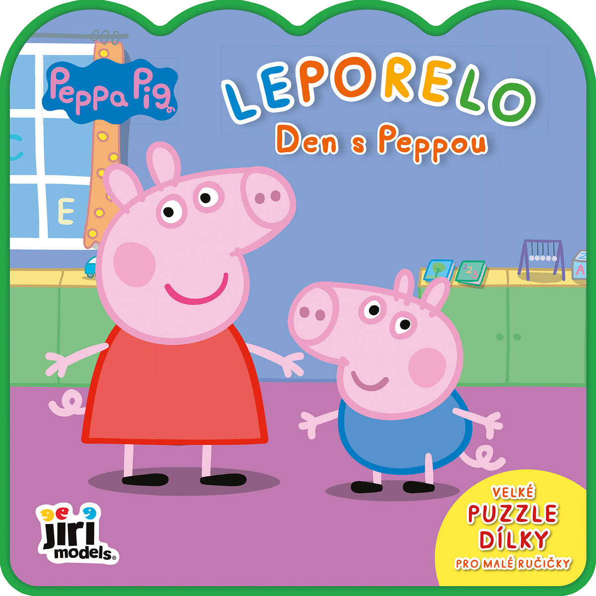 JIRI MODELS Moje první leporelo Peppa Pig Den s Peppou + 5 pěnových dílků