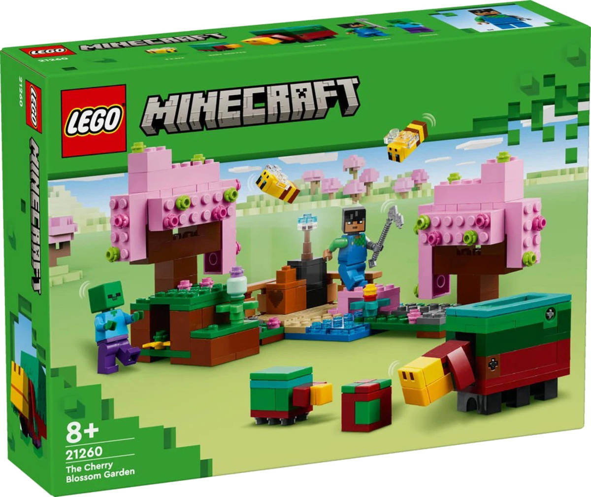 LEGO MINECRAFT Zahrada s rozkvetlými třešněmi 21260 STAVEBNICE
