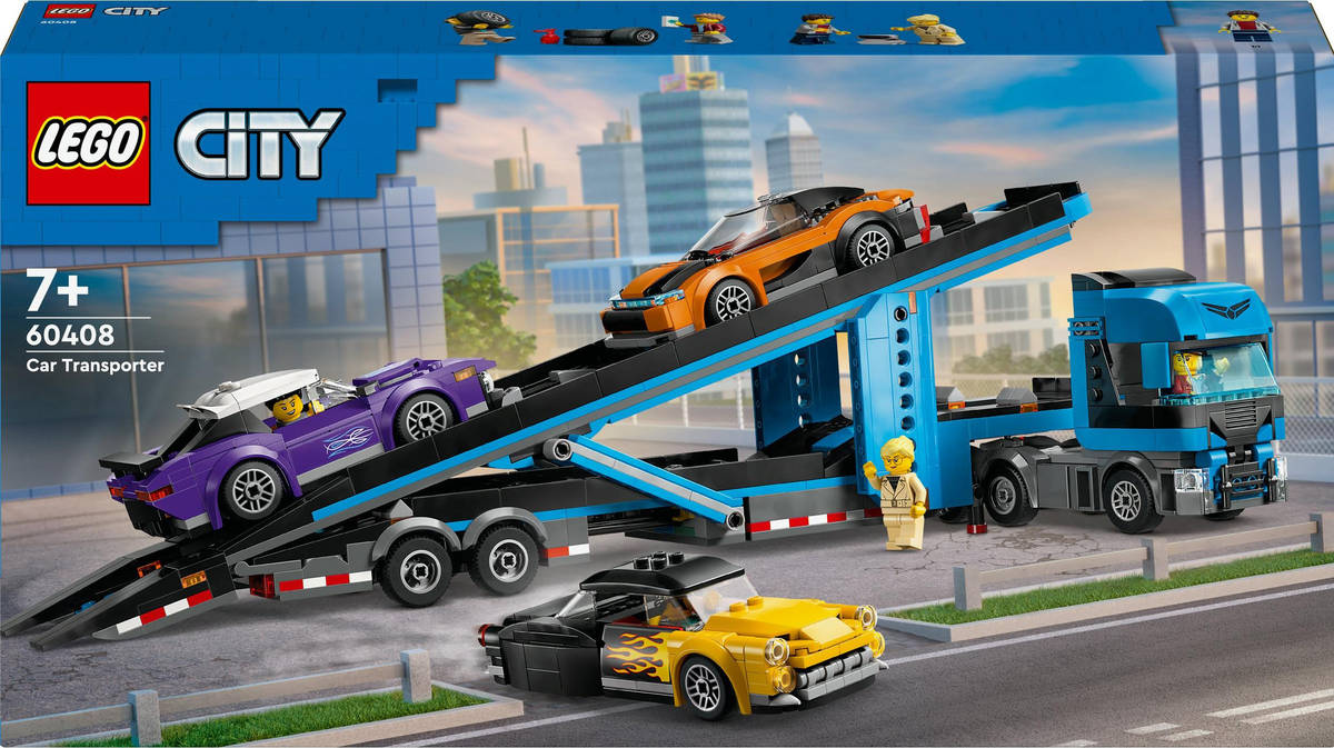 LEGO CITY Kamion pro přepravu aut se sporťáky 60408 STAVEBNICE