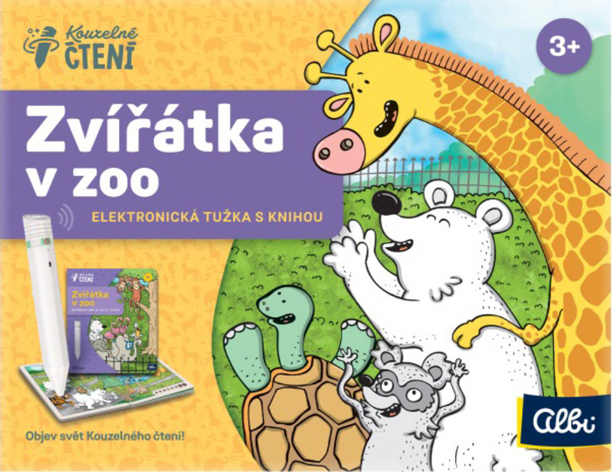 ALBI Kouzelné čtení elektronická tužka + kniha zvířátka v ZOO na baterie Zvuk