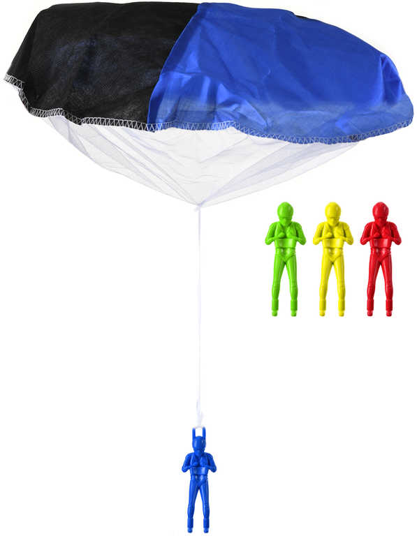 Fotografie Parašutista létající figurka 10cm s padákem 2 druhy 4 barvy v sáčku