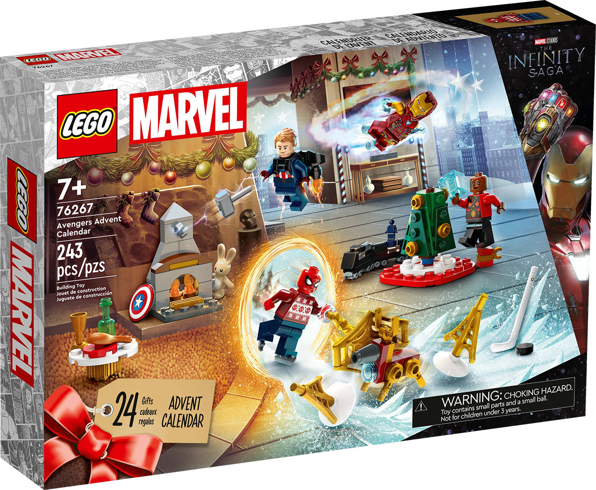 Fotografie LEGO MARVEL Avengers adventní kalendář 2023 rozkládací s herní plochou 76267